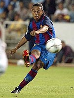 la frape puisante de ronaldinho